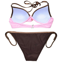 Load image into Gallery viewer, Women Cute Large Swimsuits Push Up Bikini Women Triangle Push Up Bikini Set Molded Bra Swimsuit Women's Plus Size Swimwear Beach Wear Bikinis Female Bathing Suit Swimming Suits