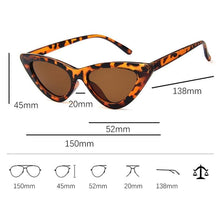 Load image into Gallery viewer, Women Elegant Black Summer Sunglasses Stylish New Popular Cat Eye Design Sunglasses For Woman New Small Eyewear Shades For Women Retro Summer Design Glasses