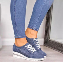Load image into Gallery viewer, Women Fashion Breathable Platform Shoes Lightweight Non Slip Tennis High Fashion Comfy Fashion Breathable Girls Comfort Casual Lace Up Woman Walking Shoes