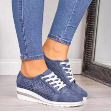 Load image into Gallery viewer, Women Fashion Breathable Platform Shoes Lightweight Non Slip Tennis High Fashion Comfy Fashion Breathable Girls Comfort Casual Lace Up Woman Walking Shoes