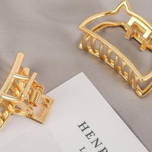 Load image into Gallery viewer, Women Fashion Hair Claw Korean Minimalist Style Geometric Metal Catch Clip Chic Barrettes Headwear High Quality Gorgeous Hair Accessories For Women