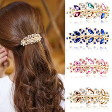 Load image into Gallery viewer, Women Fashion Rhinestone Horsetail Hairpin Spring Clip Ladies Luxury Jewelry Crystal Side Clip Gorgeous Ponytail Holder Hair Accessories For Women