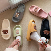 Load image into Gallery viewer, Women Flip Flops Indoor Soft Non Slip Slippers Summer Fashion New Flat Beach Casual Cats Dogs Shoes Open Toe Soft Slippers Soft Shower Bath Pool Gym House Slipper