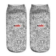 Load image into Gallery viewer, Women Funny Cute 3D Print Foods White Nutella Character Socks Unisex Happy Breathable Cotton Cartoon Donuts Biscuit Dessert Gift Socks For Men And Women