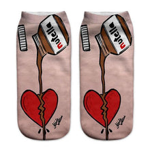 Load image into Gallery viewer, Women Funny Cute 3D Print Foods White Nutella Character Socks Unisex Happy Breathable Cotton Cartoon Donuts Biscuit Dessert Gift Socks For Men And Women