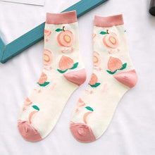 Load image into Gallery viewer, Women Funny Socks Spring Autumn Cartoon Socks Avocado Lemon Watermelon Peach Strawberry Banana Casual Socks Combed Out Of Cotton Soft Socks For Men And Women