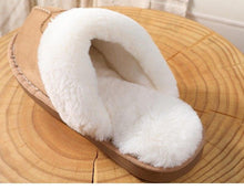 Load image into Gallery viewer, Women Fur Slippers Winter Warm Shoes Suede Plush House Indoor Outdoor Men Couples Cotton Cozy Comfy Faux Fur Slip-On Women House Shoes Memory Foam Suede Fluffy Comfort Plush Anti-Slip Slippers