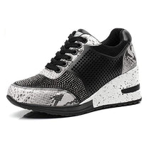 Load image into Gallery viewer, Women Height Increasing Walking Jogging Sneakers Gold Silver Sport Running Women's Lightweight Casual Everyday Walking Fashion High Heels Comfortable Sneakers