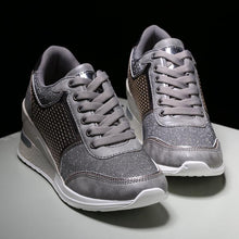 Load image into Gallery viewer, Women Height Increasing Walking Jogging Sneakers Gold Silver Sport Running Women's Lightweight Casual Everyday Walking Fashion High Heels Comfortable Sneakers