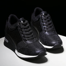 Load image into Gallery viewer, Women Height Increasing Walking Jogging Sneakers Gold Silver Sport Running Women's Lightweight Casual Everyday Walking Fashion High Heels Comfortable Sneakers