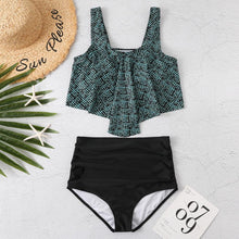 Load image into Gallery viewer, Women High Waist Bikini Plus Size Swimwear Summer Swimsuit Beach Bathing Suit Ruffle Bikini Floral Printed Ruffle High Waist Bikini Set Women's Tummy Control Bathing Suit Swimsuit Flounce Peplum
