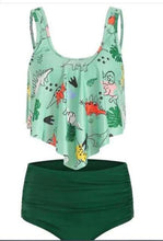 Load image into Gallery viewer, Women High Waist Bikini Plus Size Swimwear Summer Swimsuit Beach Bathing Suit Ruffle Bikini Floral Printed Ruffle High Waist Bikini Set Women's Tummy Control Bathing Suit Swimsuit Flounce Peplum