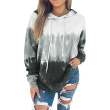 Load image into Gallery viewer, Women Hoodies Tops Tie Dye Printed Long Sleeve Drawstring Pullover Sweatshirts with Pocket