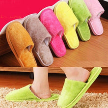 Load image into Gallery viewer, Women Indoor House Plush Soft Cute Cotton Slippers Shoes Non-slip Floor Home Slippers Slides For Bedroom Memory Foam Slippers Scuff Outdoor Indoor Warm Plush Bedroom Shoes With Fur Lining