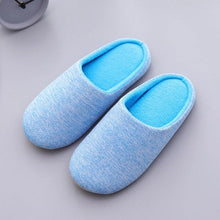 Load image into Gallery viewer, Women Indoor House Plush Soft Cute Cotton Slippers Shoes Non-slip Home Slippers Bedroom Cotton Slippers For Womens Mens Washable Home Shoes Non-Slip Slippers For Travel Spa Hotel