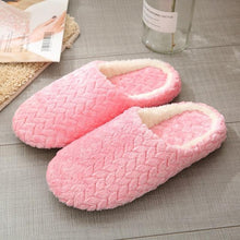 Load image into Gallery viewer, Women Indoor Slippers Warm Plush Home Slipper Autumn Winter Woman House Flat Floor Soft Slipper Silent Slides Plush Fleece Insole Fluffy Slippers For Indoor Home Bedroom