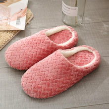 Load image into Gallery viewer, Women Indoor Slippers Warm Plush Home Slipper Autumn Winter Woman House Flat Floor Soft Slipper Silent Slides Plush Fleece Insole Fluffy Slippers For Indoor Home Bedroom