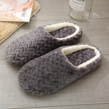 Load image into Gallery viewer, Women Indoor Slippers Warm Plush Home Slipper Autumn Winter Woman House Flat Floor Soft Slipper Silent Slides Plush Fleece Insole Fluffy Slippers For Indoor Home Bedroom