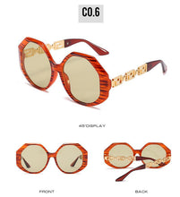 Load image into Gallery viewer, Women Large Hexagon Inspired Sunglasses Fashionable Big Frame & Polygonal Ladies Sunglasses Classic Retro Shape Street Shooting Sunglasses For Men And Women Sunglasses