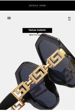 Load image into Gallery viewer, Women Large Hexagon Inspired Sunglasses Fashionable Big Frame & Polygonal Ladies Sunglasses Classic Retro Shape Street Shooting Sunglasses For Men And Women Sunglasses