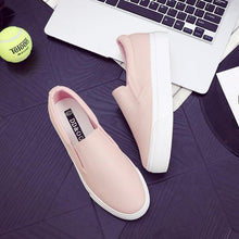 Load image into Gallery viewer, Women Leather Espadrilles Spring Trend Casual Flats Sneakers New Fashion Comfort Slip-on Platform Vulcanized Shoes Women Casual Fashionable Sports Espadrilles