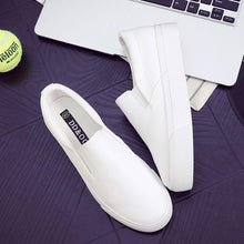 Load image into Gallery viewer, Women Leather Espadrilles Spring Trend Casual Flats Sneakers New Fashion Comfort Slip-on Platform Vulcanized Shoes Women Casual Fashionable Sports Espadrilles