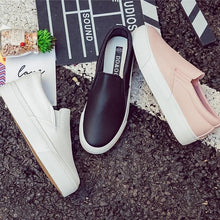 Load image into Gallery viewer, Women Leather Espadrilles Spring Trend Casual Flats Sneakers New Fashion Comfort Slip-on Platform Vulcanized Shoes Women Casual Fashionable Sports Espadrilles