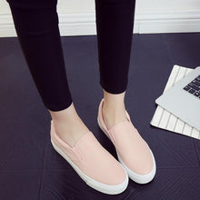 Load image into Gallery viewer, Women Leather Espadrilles Spring Trend Casual Flats Sneakers New Fashion Comfort Slip-on Platform Vulcanized Shoes Women Casual Fashionable Sports Espadrilles