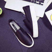 Load image into Gallery viewer, Women Leather Espadrilles Spring Trend Casual Flats Sneakers New Fashion Comfort Slip-on Platform Vulcanized Shoes Women Casual Fashionable Sports Espadrilles