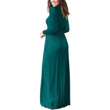 Load image into Gallery viewer, Women Long Sleeve Loose Plain Maxi Dresses Casual Long Dresses with Pockets