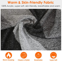 Load image into Gallery viewer, Women Long Soft Knitted Shawl Extra Thick Plaid Blanket Wrap Cape