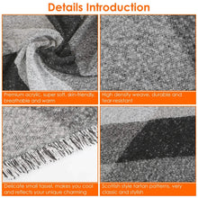 Load image into Gallery viewer, Women Long Soft Knitted Shawl Extra Thick Plaid Blanket Wrap Cape