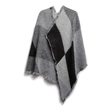 Load image into Gallery viewer, Women Long Soft Knitted Shawl Extra Thick Plaid Blanket Wrap Cape