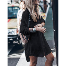 Load image into Gallery viewer, Women Loose Long Sleeve Swimsuit Cover Ups Button Down Beach Shirt