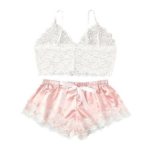 Load image into Gallery viewer, Women Luxury Bra Set Ladies Lingerie Set 2 Pieces Lace Bra And Panty Sets Strappy Lace Lingerie Set Lace Comfortable Polyester Sleepwear Underwear Tops Sets Lightweight Comfortable Design