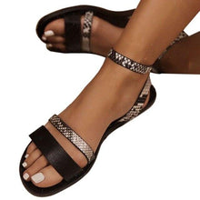Load image into Gallery viewer, Women Luxury Party Sandals Fashion Summer Casual Black Business Sandals Buckle Straps Beach Shoes Retro Fashion Summer Women Shoes Print Casual Sandals