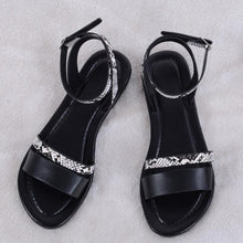 Load image into Gallery viewer, Women Luxury Party Sandals Fashion Summer Casual Black Business Sandals Buckle Straps Beach Shoes Retro Fashion Summer Women Shoes Print Casual Sandals