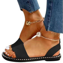 Load image into Gallery viewer, Women Luxury Party Sandals Fashion Summer Casual Black Business Sandals Buckle Straps Beach Shoes Retro Fashion Summer Women Shoes Print Casual Sandals