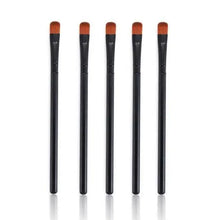 Load image into Gallery viewer, Women Makeup Brush 5Pcs Professional Black Eyebrow Inclined Flat Angled Brush Makeup Tool Wooden Pole Eyeliner Eyeshadow Women Cosmetic
