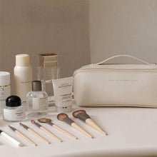 Load image into Gallery viewer, Women Makeup Organizer Toiletry Leather Bag