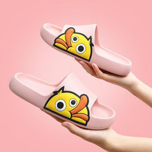 Load image into Gallery viewer, Women Men Slippers Summer Beach Slides Winter Sandals Flip Flops Duck Platform Thick Soled Couples Bathroom Quick Drying EVA Open Toe Soft Slippers Thick Lightweight Slippers
