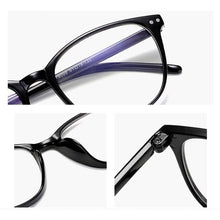 Load image into Gallery viewer, Women Myopia Glasses Ladies Blue And Anti Eye Strain Headache Computer Glasses Transparent Lens Film Coated Oval Formed Myopia Glasses -1.0 -1.5 -2.0 -2.5 -3.0 -3.5 -4.0 -4.5 -5.0 -5.5