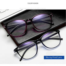 Load image into Gallery viewer, Women Myopia Glasses Ladies Blue And Anti Eye Strain Headache Computer Glasses Transparent Lens Film Coated Oval Formed Myopia Glasses -1.0 -1.5 -2.0 -2.5 -3.0 -3.5 -4.0 -4.5 -5.0 -5.5