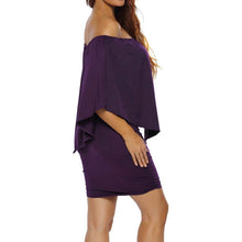 Load image into Gallery viewer, Women Off Shoulder Ruffles Bodycon Mini Dress