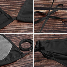 Load image into Gallery viewer, Women One Size Bright Color Swimwear Women's Bikini Pure Color Micro Bikini Charming Bra Bottom Swimsuits New Summer Style Lady Bandage Bikini Set Push-up Bra Bathing Suit Swimsuit