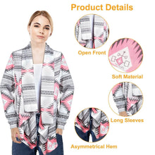 Load image into Gallery viewer, Women Open Front Long Sleeve Cardigan