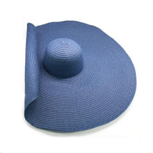 Load image into Gallery viewer, Women Oversized Foldable Summer Large Wide Hat Beach Straw Hat Cute Sun Cap Retro Foldable Handmade Big Hats Ladies UV Protection Hat Vintage Summer Sun Beach Hats