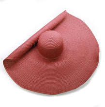 Load image into Gallery viewer, Women Oversized Foldable Summer Large Wide Hat Beach Straw Hat Cute Sun Cap Retro Foldable Handmade Big Hats Ladies UV Protection Hat Vintage Summer Sun Beach Hats