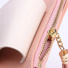 Load image into Gallery viewer, Women Pink PU Leather Short Wallet Trendy New Fashion Vintage Mini Purses Cute Feather Design Wallets