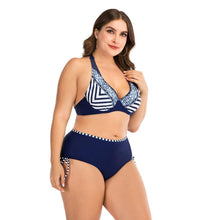 Load image into Gallery viewer, Women Push Up Bikini Sets Swimwear Women Swimsuit Plus Larges Size Bathing Swimming Suits Beachwear Women's Swimsuits Halter Push Up Bikini Two Piece Bathing Suits Women Plus Size Bikini